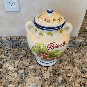 Vintage Hand Painted Nonni’s Biscotti Cookie Jar